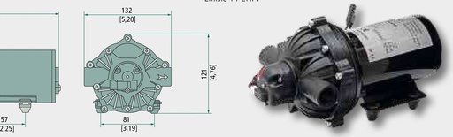 [AMAT3-185906] Comet Pompa electrica cu motor EF5500 -24V • Schnellanschluss für einfache Installation und Wartung • Langlebiger Drucks