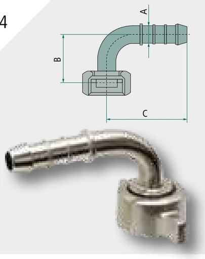 [AMAT3-184551] Braglia Racord furtun - drept