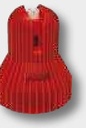 Nozal Duza cu jet plat KWIX ADX portocaliu ceramica, capac Kwix 1/4 (racord baioneta)