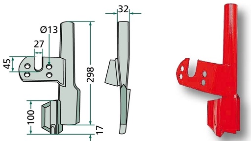 [AMAT3-189145] Väderstad Brăzdar semănătoare - dreapta, Universal pentru RD100-898