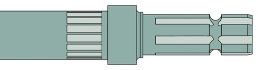 [AMAT3-188540] Capat final pentru priza de putere Lungime: 260 mm 1 3/8 ", 6 caneluri 540 rpm