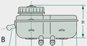 Rezervor de expansiune - pentru racord de furtun de 10 mm
