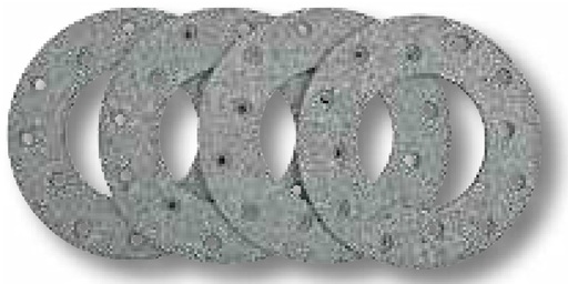 [AMAT3-190516] Set placute frana - grosime 5 mm Ø = 153 x 80 mm cu nit