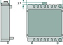 NRF Radiator - 2. Racord superior, Ø 19 mm 2. Racord inferior, Ø 18 mm