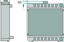 NRF Radiator - 2. racord sus 19 mm 2. racord jos 18 mm