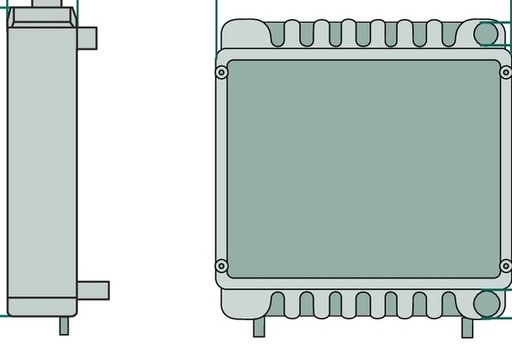 [AMAT3-196349] Radiator - Ø sus 44,8 mm Ø jos 57,8 mm