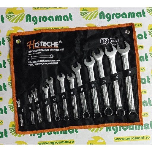 [AMAT1-33441] Set Chei Combinate Fixe si Inelare 12 buc. 6-24mm