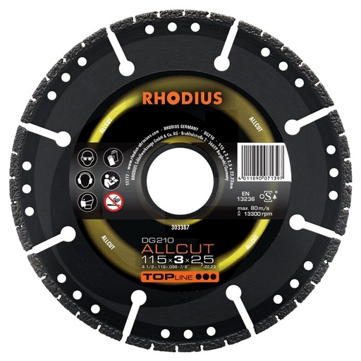 [AMAT3-200061] RHODIUS Disc diamantat de taiere DG210 ALLCUT - DG210 ALLCUT