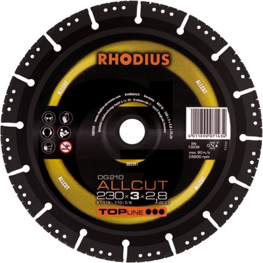 [AMAT3-200135] RHODIUS Disc diamantat de taiere DG210 ALLCUT - DG210 ALLCUT