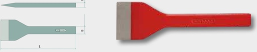 [AMAT3-202014] KS Tools Maurermeißel, flach oval, 31x400mm 400 mm