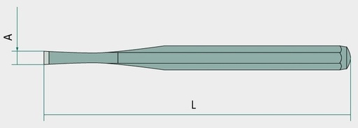 [AMAT3-202031] KS Tools Kreuzmeißel mit Handschutzgriff, flach oval, 9x300mm 300 mm