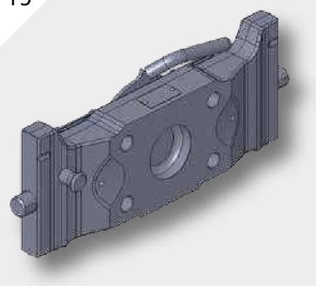 [AMAT3-200703] Scharmüller Placa adaptor - Înălțime reglabilă cu mâner