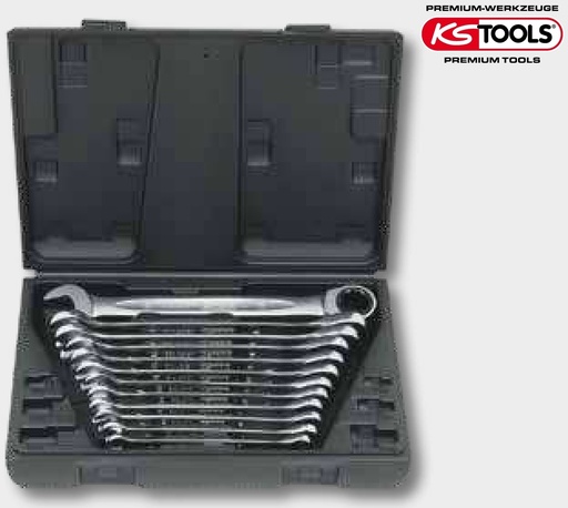 [AMAT3-202333] KS Tools GEARplus® Ringmaulschlüssel-Satz abgewinkelt, 5-tlg. 8-19mm - 8-19 mm