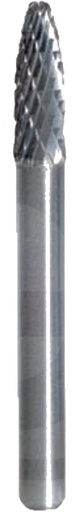 [AMAT3-202626] KS Tools HM Stift frezare arcuit forma F, 6mm 120 mm