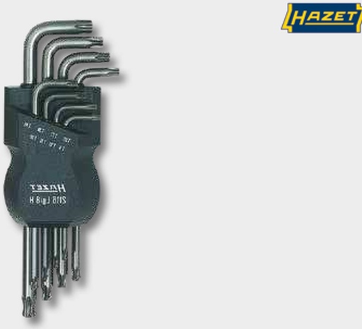[AMAT3-201745] KS Tools CLASSIC 3 in 1 TX-Winkelstiftschlüssel-S - 8-teilig- im Halter (als T-Griff) mit Stirnlochbohrung