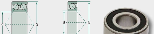 [AMAT3-204223] Rulment inclinat cu bile 62 mm