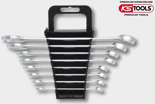 [AMAT3-202972] KS Tools CHROMEplus® Ringmaulschlüssel-Satz, abgewinkelt, 9-tlg., 8-19mm 331 mm