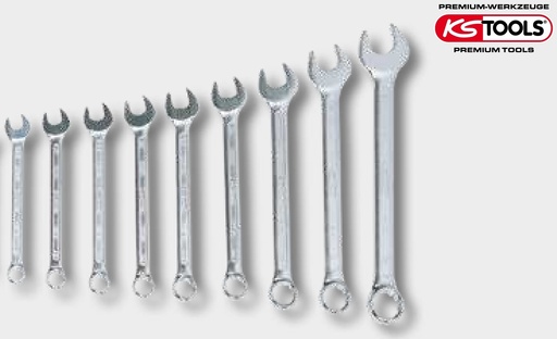 [AMAT3-202974] KS Tools CHROMEplus® Ringmaulschlüssel-Satz, abgewinkelt, 11-tlg., 8-22mm 345 mm