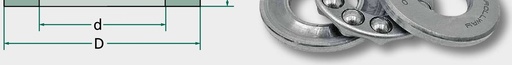 [AMAT3-204301] Rulment axial bile canelură 51307 35 mm