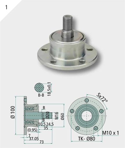 [AMAT3-204428] NSK Disc Agri Hub M16