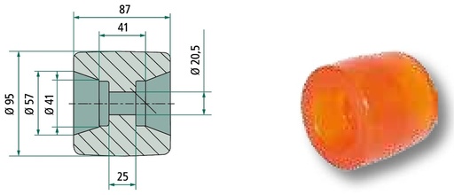 [AMAT3-204901] AL-KO Rola laterala, Wobble Roller tip RP-44