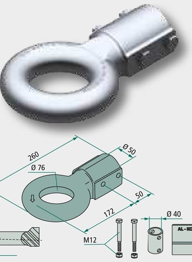 [AMAT3-204911] AL-KO Ochet tractare Italia I45/F - inkl. Schraubenmaterial