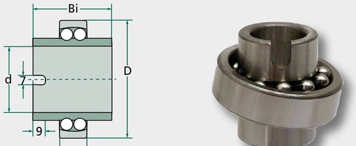 [AMAT3-204067] Rulment cu bile cu auto-aliniere 11210 50 mm
