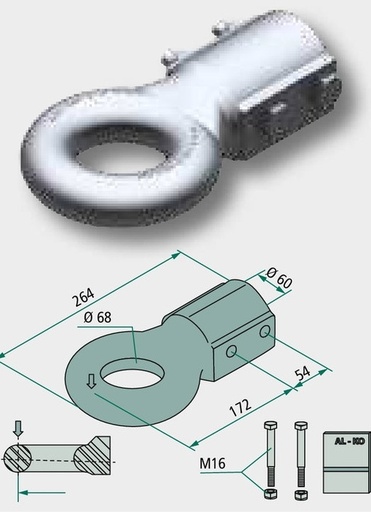 [AMAT3-205099] AL-KO Ochet tractare DIN D50 - inkl. Schraubenmaterial