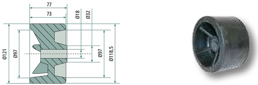 [AMAT3-205571] AL-KO Rola laterala 120 mm