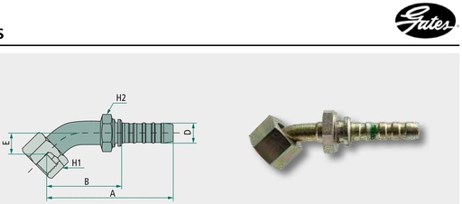 [AMAT3-206384] Gates PNB 20 DKORFS 1 3/16" 45°S DN 20 - 3/4"