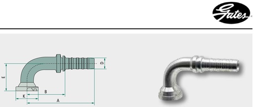 [AMAT3-206480] Gates PNB 32 SFL 1 1/2" 90°S DN 32 - 1 1/4"