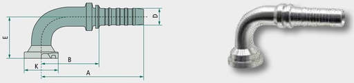 [AMAT3-206514] Gates PNB 25 SFS 1" 67°M DN 25 - 1"