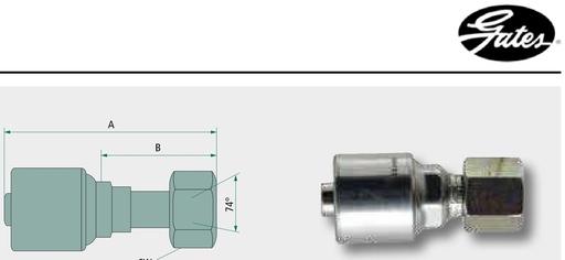 [AMAT3-205884] Gates PNE 25 DKJ 1.5/16" - Niplu sertizare GATES