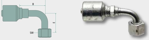 [AMAT3-206157] Gates PNE 32 DKORF 1.11/16" 45° - Niplu de presare GATES