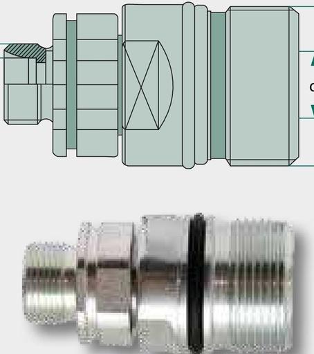 [AMAT3-207467] KF 8 S (M16x1,5) DN06-BG1 - Cupla filetanta jumatate fixa