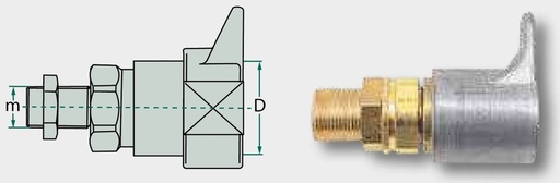 [AMAT3-207772] KM 30-2 (M30x1,5) DN25-BG6 - Mufa de conectare filet interior