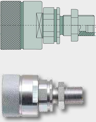 [AMAT3-207546] KL-S 30S (M42x2,0) DN32-BG8 - Cupla filetanta jumatate detasabila cu perete despartitor