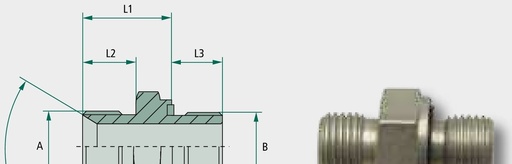 [AMAT3-208735] GA 5/8 M-BSP x 1/2 M-BSP WD - Adaptoare drepte