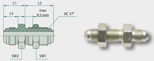 [AMAT3-209828] GA 1.7/8 M-JIC x 1.7/8 M-JIC - Adaptoare drepte
