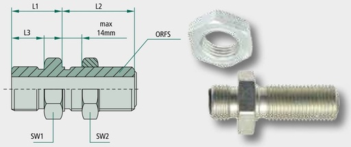 [AMAT3-209843] GA 2 M-ORFS x 2 M-ORFS - Gerader Adapter
