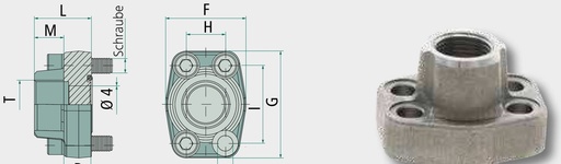 [AMAT3-209857] Flanșă SAE 1,1/2 "3000 BSP 1,1/2" 210 bar