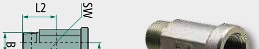[AMAT3-208940] LA 3/4 M-F-F-NPT - L- Adapter
