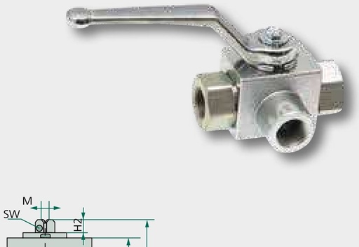 [AMAT3-209121] PISTER Robinet cu bila BKH-3T V4A 10L (M16x1,5) M16 x 1,5