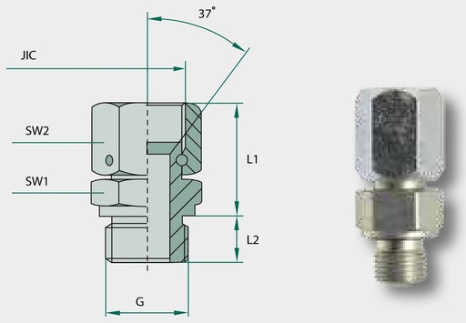 [AMAT3-209146] GA 1.7/8 F-JIC x 9/16 M-JIC - Adaptoare drepte