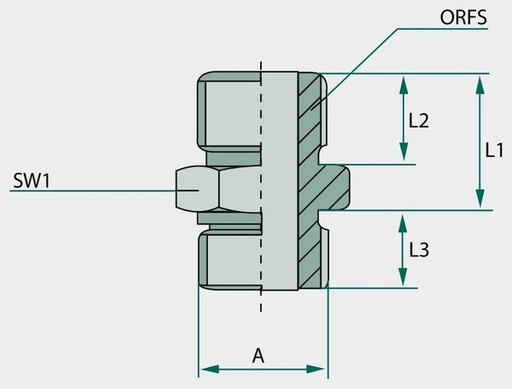 [AMAT3-209615] GA 13/16 M-ORFS x M22 M-MET-WD - Adaptoare drepte