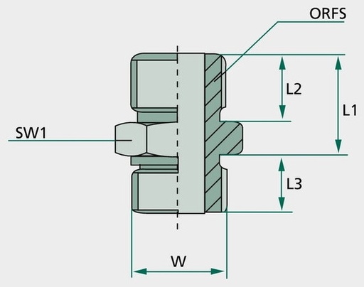 [AMAT3-209624] GA 1 M-ORFS x 7/8-12 M-UNF-OR - Adaptoare drepte