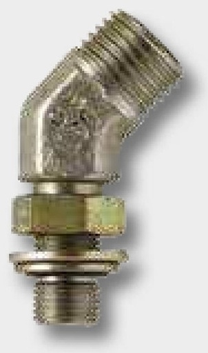 [AMAT3-209663] WAE 9/16-12 M-ORFS x 1/4 M-BSP 45° - Adaptor unghiular perete despărţitor