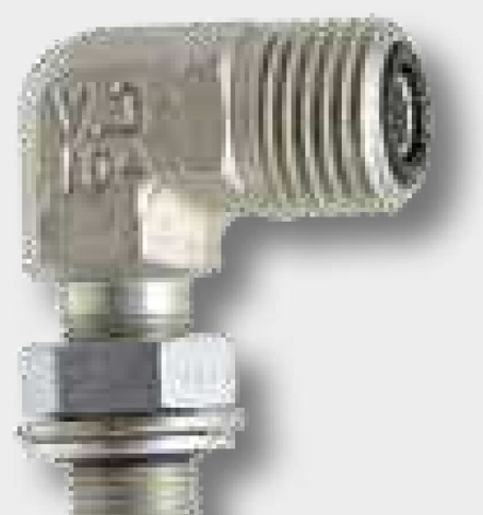 [AMAT3-209691] WAE 1,3/16-12 M-ORFS x 1/2 M-BSP - Adaptor unghiular perete despărţitor