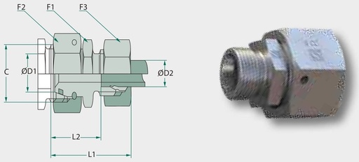 [AMAT3-211535] STAUFF DRMO 35 L / 42 L - Conector drept