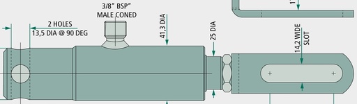 [AMAT3-212319] Cilindru frana BR20SL - Cu orificiu alungit la furca pentru utilizari cu frana de mana mecanica